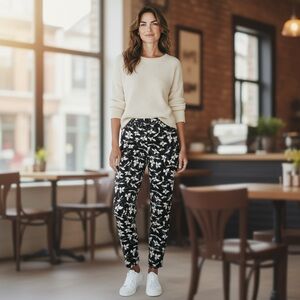 lauren ralph lauren Denim Jeans‎ Black White Floral Sz 14 Preppy All Season